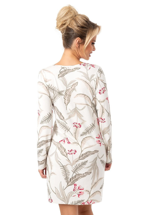 Нощница Michelle II Donna – вискоза, дълъг ръкав, екрю | Елегантност и комфорт