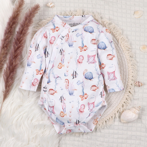 ABN-5471 Боди плик с дълъг ръкав Underwater World Nini – органичен памук, за бебета