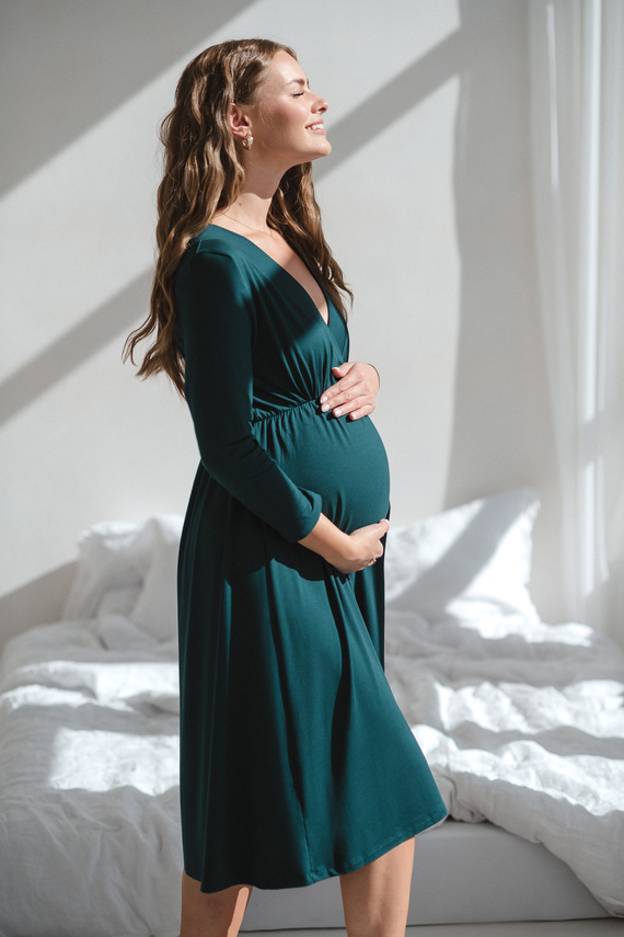 Бамбукова нощница за бременни и кърмене Star Light – удобство, елегантност, подходяща за родилния дом