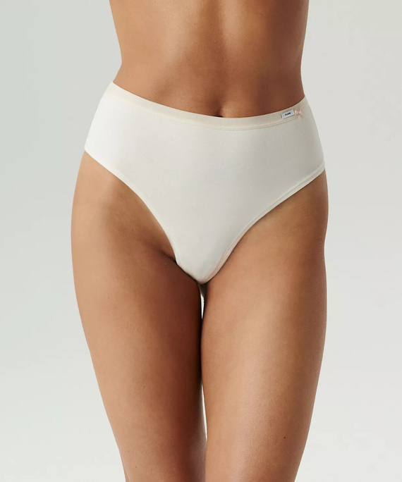 3CLP-015 Високи бразилиани Дамски бикини Atlantic - екрю-бежово-тъмнобежово