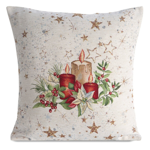 Chp 1270 Коледен гоблен калъфка за възглавница Eurocurtains бежово