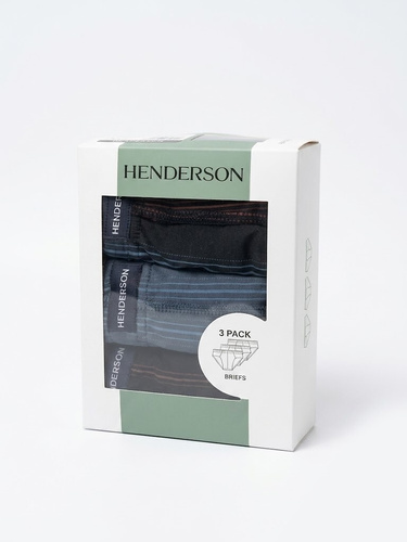 Мъжки слипове Henderson 1446 K714 3 броя 100% памук тъмносин, сив, черен