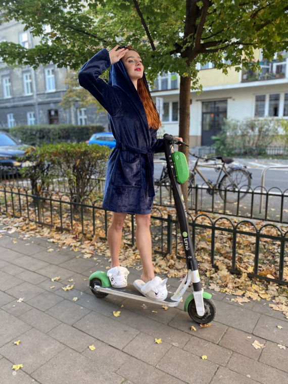 626 Abigail Дамски къс халат Forex - тъмносин