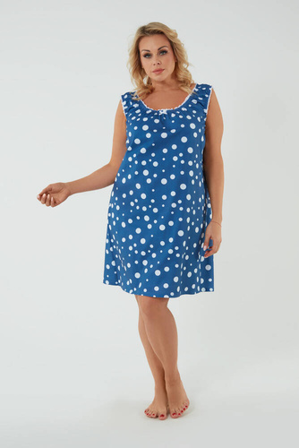 Нощница и халат за кърмачки Raba, с широка презрамка Италианска мода - син принт 
