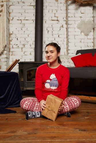 Arktyka Детска пижама Италианска мода - червена/принт