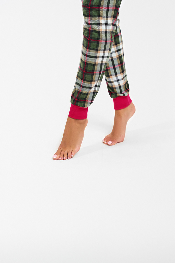 Zonda Дамска пижама с дълъг ръкав и дълъг панталон Италианска мода - амарант/принт