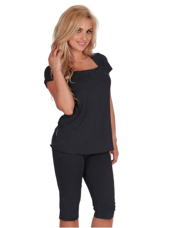 919 Dots Дамска пижама - тъмносиня