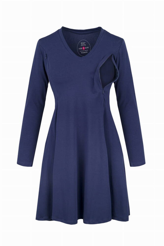Рокля за бременни и кърмачки Milk&Love, тъмносиня