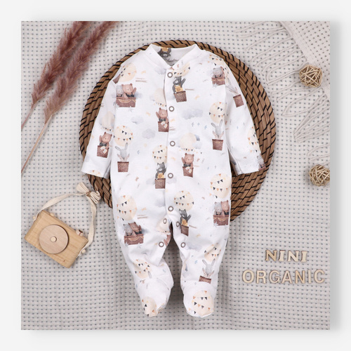 Бебешки гащеризон Balloon Friends Nini 100% органичен памук – за новородени