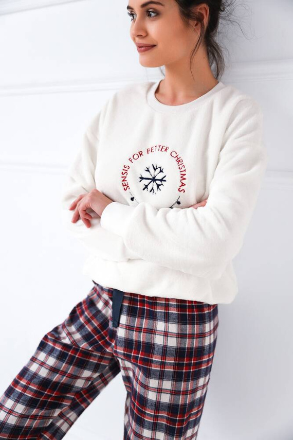 Дамска пижама Better Sensis - кремава