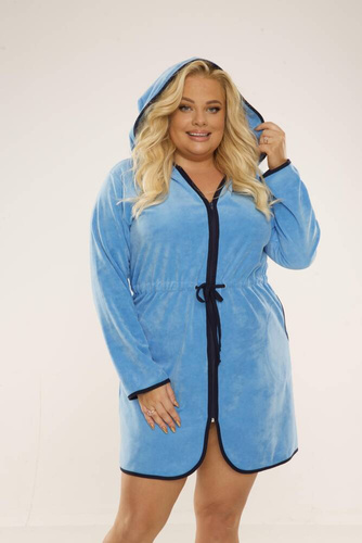 313 Desiree Дамски халат De Lafense - светлосин