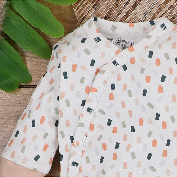 ABN-5321/KRE Боди с плик Nini от органичен памук, кремав