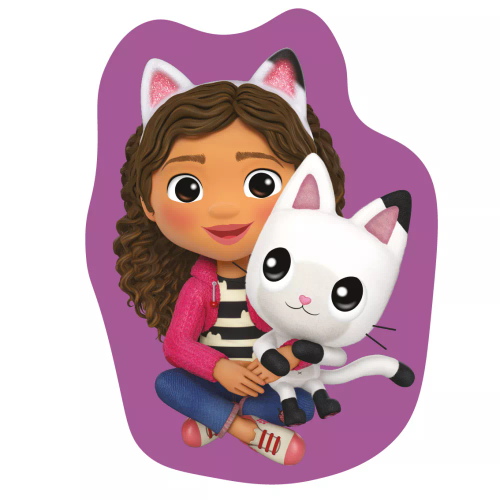 Котешка къща Gabi Възглавница 40 см лилава играчка за гушкане - Jerry Fabrics