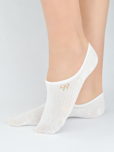 Дамски балерини Noviti ST097 памучни пружиниращи с декоративен бродиран елемент