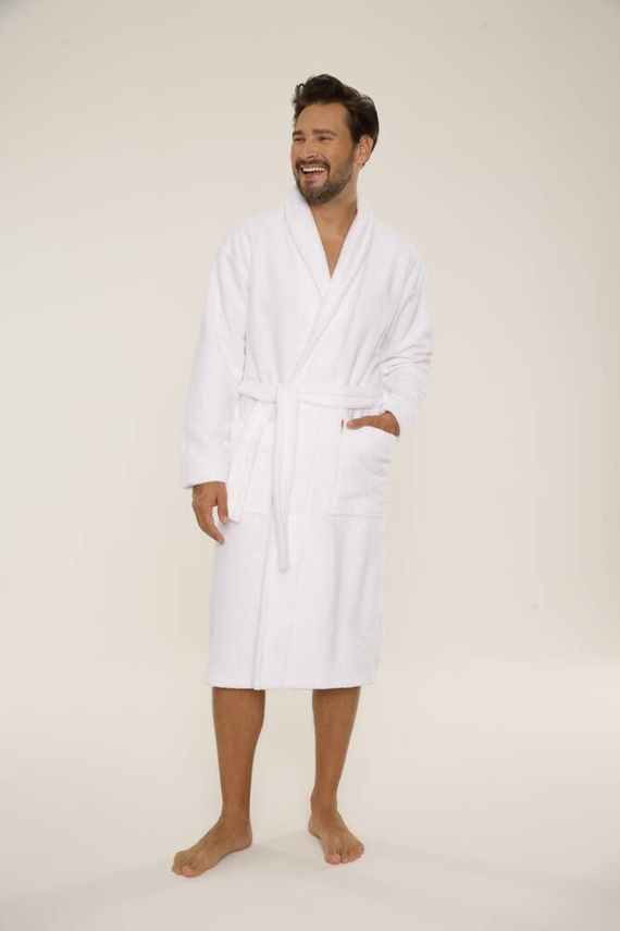 735 Manuele мъжки халат De Lafense - бял