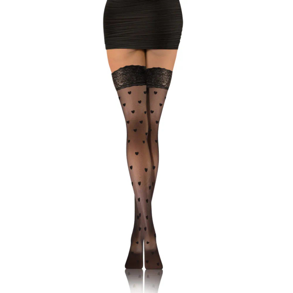 PD03 Самоносещи чорапи 20 den Sesto Senso черни