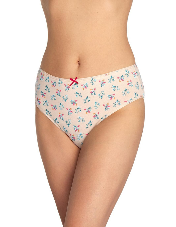 Дамски слипове L-120BI-94 Lama черно-червени – памук, комплект от 3 броя, удобни и класически