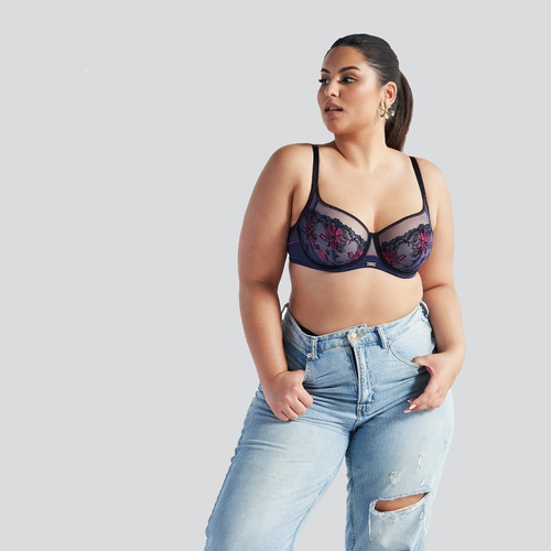 2120 Мек сутиен Ava - тъмносин