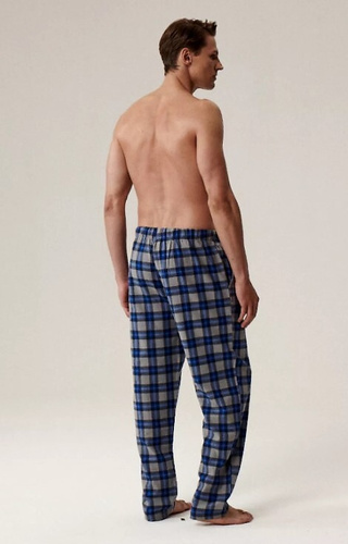 NMB -045 Атлантическо сиво – Мъжки карирани фланелени пижамни панталони