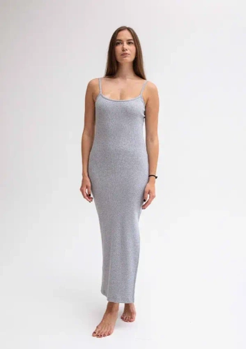 DK-K-P7 DKaren памучна рокля - сива