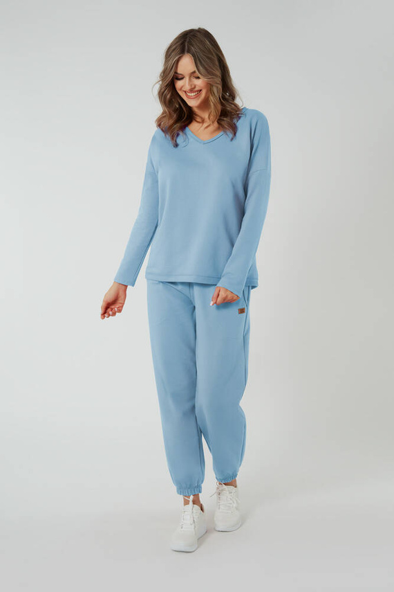 Madri Дамски панталони Италианска мода - синьо