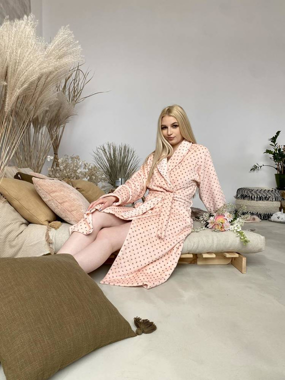 548 Мелани Дълъг дамски халат Forex - сьомга 