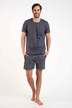 Lars Мъжка пижама с къс ръкав графит
