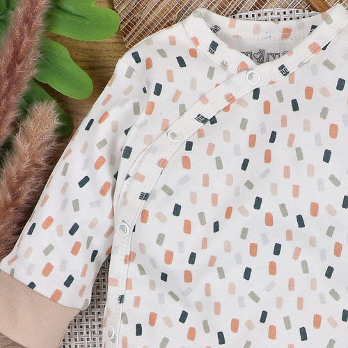 ABN-5327/KRE Гащеризон плик от органичен памук Nini крем