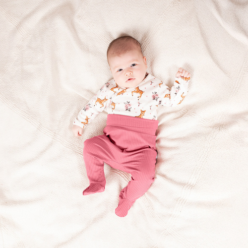 216010 Бебешки пижамен гащеризон Lala Nicol – оребрен памук с еластан