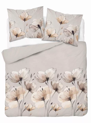 5492 B Спално бельо Detexpol Satin Stories cappuccino сатен | 100% памук, сатенирана тъкан, цип, подаръчна опаковка