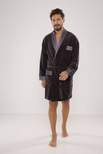 772 Мъжки форекс халат за баня Bonjour - графит