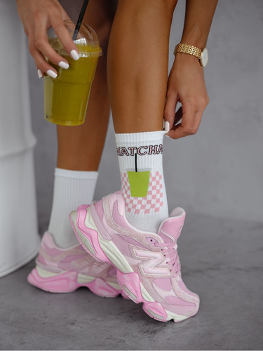 0200-175 Matcha Дамски чорапи Милена - бели Памучни дамски чорапи