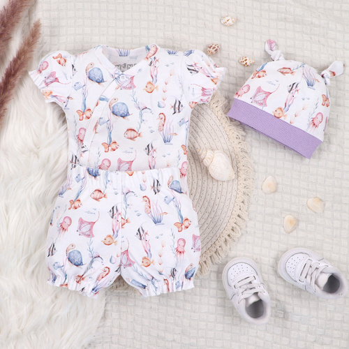 ABN-5489 Бебешки шорти Underwater World Nini – органичен памук, за момичета