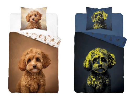 5421 A Rudy Piesek Памучно спално бельо, светещо в тъмното Detexpol