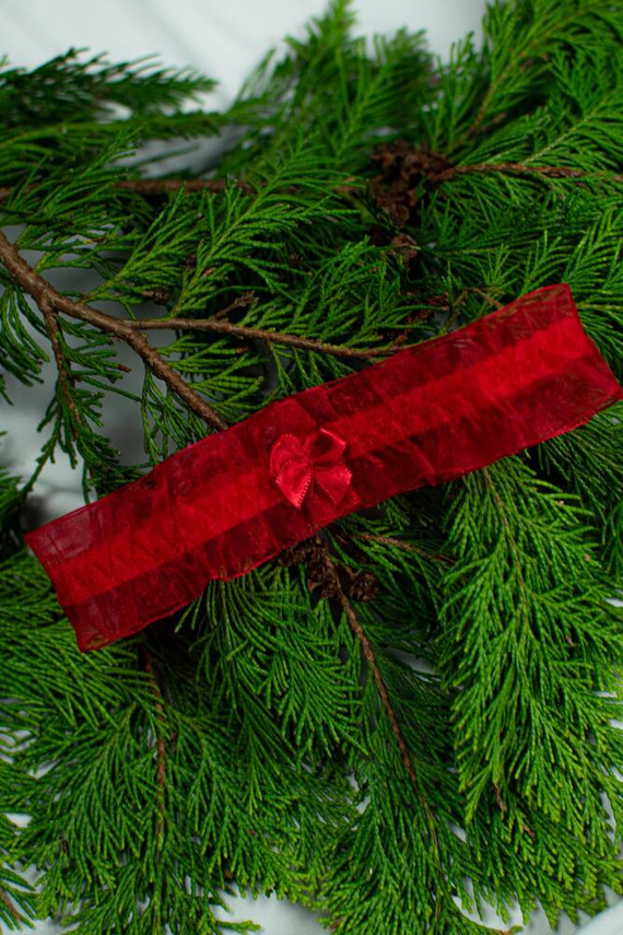 221 Шифонена жартиера De Lafense - червена