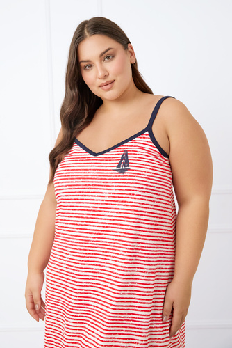 Дамска риза Flota, слим фит Италианска мода - червен принт