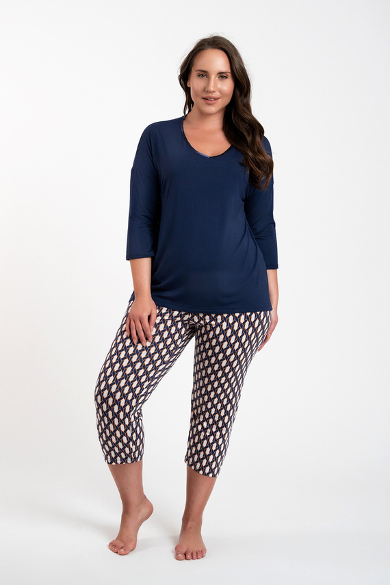 Milda Дамска пижама с 3/4 ръкав, 3/4 панталон Италианска мода