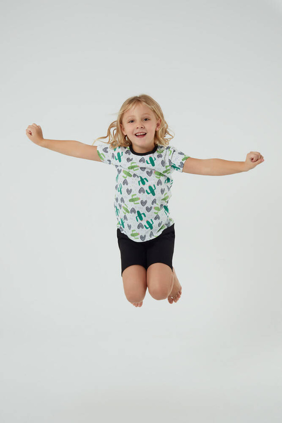 Детска пижама Picos Италианска мода - принт/черно 