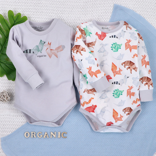 ABN-5384 Fun Origami Body z bawełny organicznej Nini szary