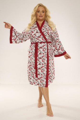 468/473 Mia Дамски халат за обличане Plus Size Forex - бордо