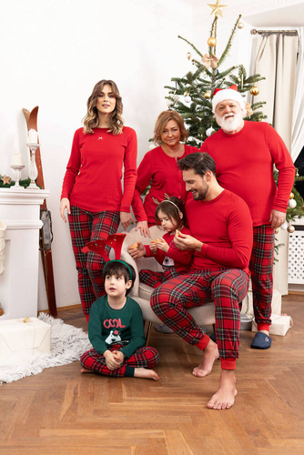 Детска пижама Tess Италианска мода - червено/принт