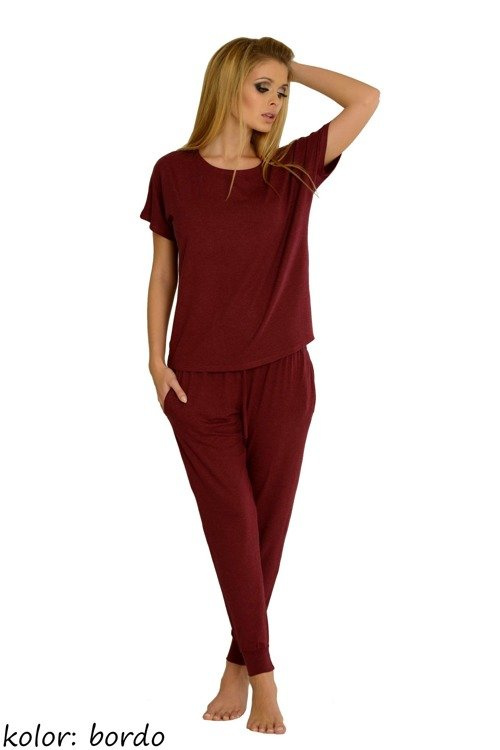 524 Paula Дамска пижама De Lafense - бордо