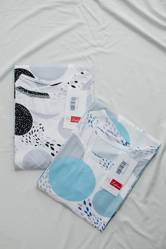 860 Amelia De Lafense нощница - къс ръкав, мека вискоза - сиво