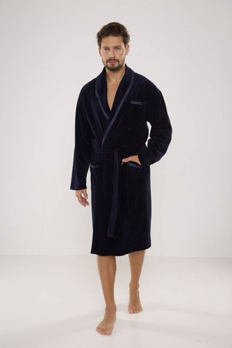 666 Роналдо мъжки халат De Lafense - тъмносин