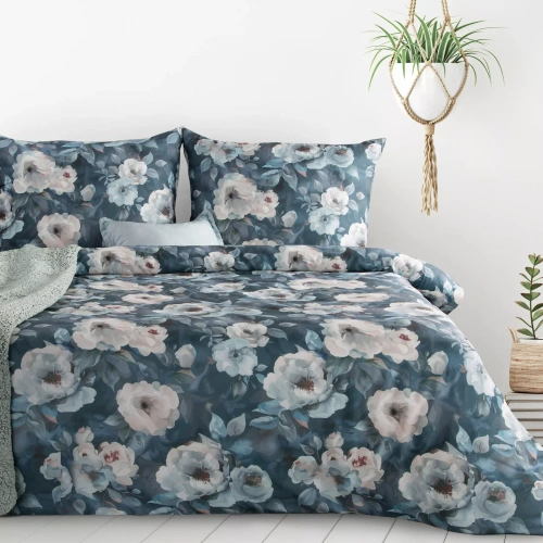 Спално бельо Kira Design 91 с цветя двулицево меко с цип