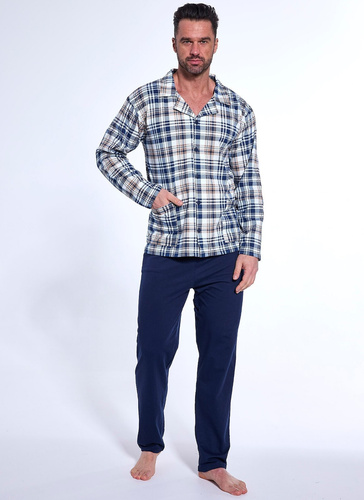 114/77 Мъжка пижама с цип Cornette, тъмносиня