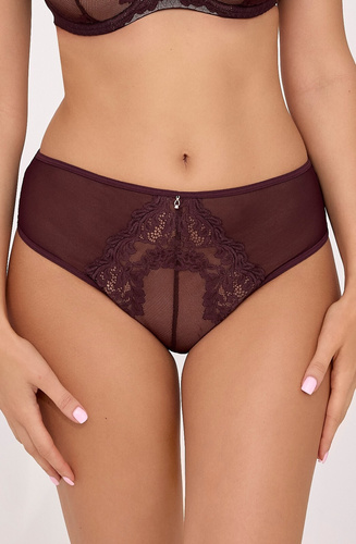 Дамски бикини Ava 2233 Chocolate Brown дантела класически комфорт