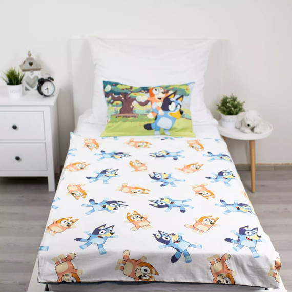 Памучно спално бельо 100x135 Bluey 061 синьо 40x60 Jerry Fabrics