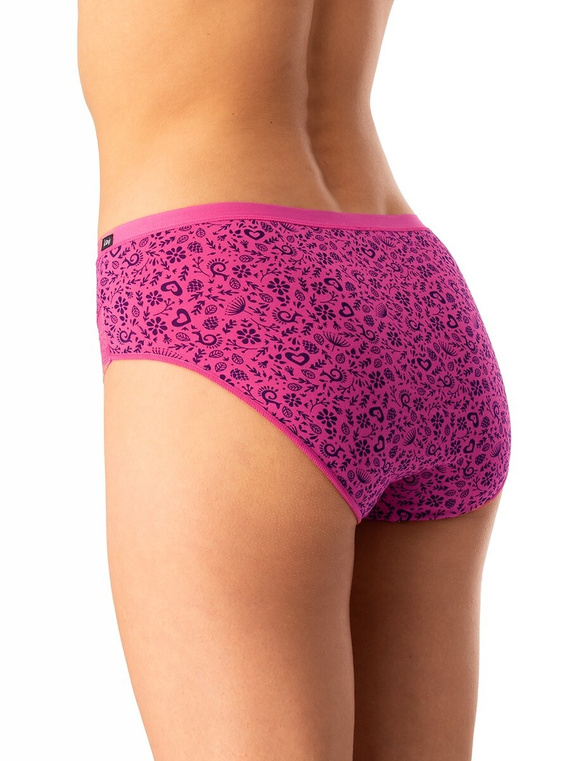 Дамски слипове Key LPC 760 pink navy blue - памук, удобни, комплект от 2 бр.