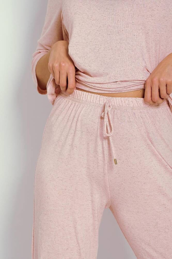 3340 Sara Piżama Damska Taro- pudrowy róż